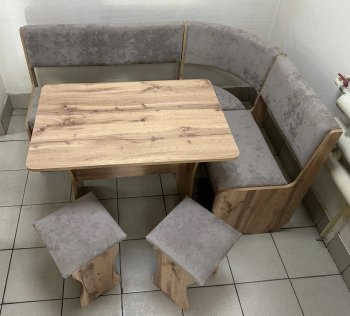 Кухонный уголок Миссия V велюр (дуб вотан) в Нерюнгри - mebel154.com