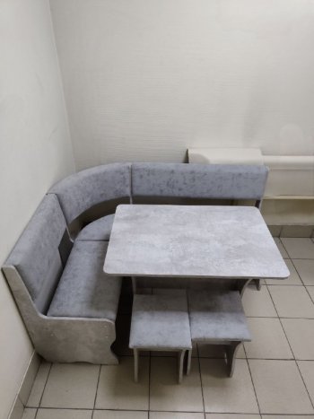 Кухонный уголок Миссия V велюр (цемент) в Нерюнгри - mebel154.com