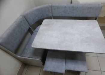 Кухонный уголок Миссия V велюр (цемент) в Нерюнгри - mebel154.com