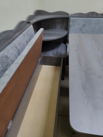 Кухонный уголок Миссия с полкой ткань в Нерюнгри - mebel154.com