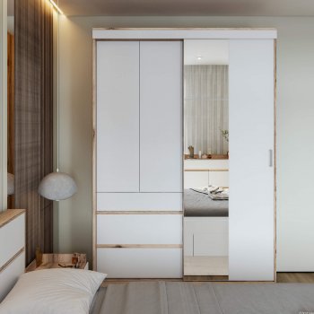 Шкаф-купе Брауни 1.5м в Нерюнгри - mebel154.com