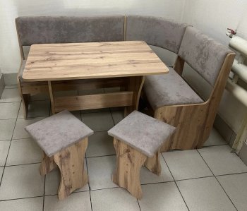 Кухонный уголок Миссия V велюр (дуб вотан) в Нерюнгри - mebel154.com