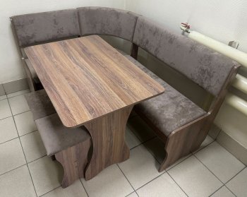 Кухонный уголок Миссия  V велюр(коричневый) в Нерюнгри - mebel154.com