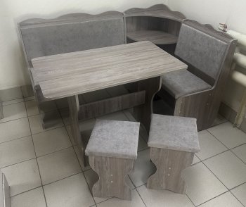 Кухонный уголок Миссия с полкой, ткань(локи) в Нерюнгри - mebel154.com