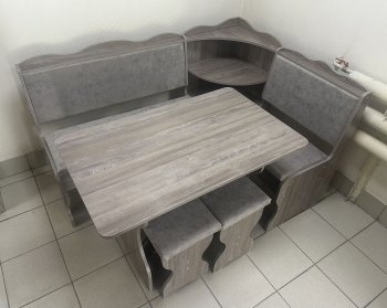 Кухонный уголок Миссия с полкой, ткань(локи) в Нерюнгри - mebel154.com