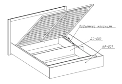 Кровать МДФ 1600 с ПМ Амели в Нерюнгри - mebel154.com