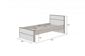 Кровать 0.9м Акита в Нерюнгри - mebel154.com