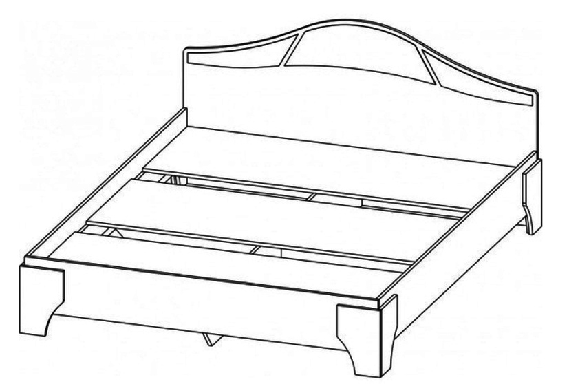 Кровать  1400 Лагуна-5(основание-щит) в Нерюнгри - mebel154.com