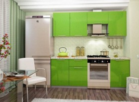 Кухня Олива зеленый металлик модульная в Нерюнгри - mebel154.com