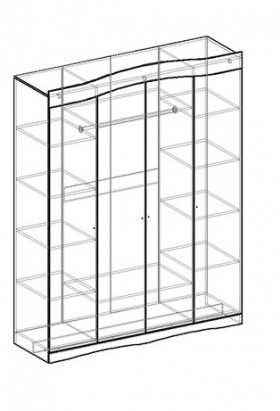 Шарлота шкаф 4-х створчатый в Нерюнгри - mebel154.com