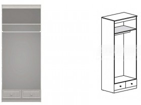 Шкаф 2-х дверный Амалия СБ-990 в Нерюнгри - mebel154.com
