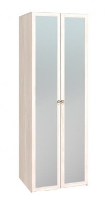 Шкаф для одежды 2-х дверный с зеркалом 54-2 Бриз в Нерюнгри - mebel154.com