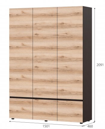 Шкаф 3-х Берген в Нерюнгри - mebel154.com